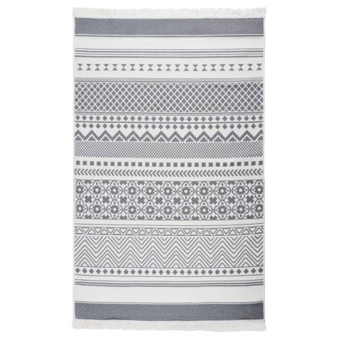 VidaXL Dywan, szaro-biały, 120x180 cm, bawełniany