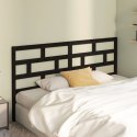 VidaXL Wezgłowie łóżka, czarne, 186x4x100 cm, lite drewno sosnowe