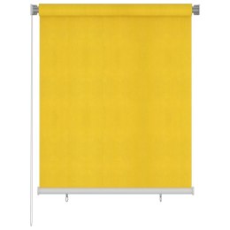 VidaXL Roleta zewnętrzna, 120x140 cm, żółta, HDPE