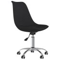 VidaXL Obrotowe krzesło biurowe, czarne, obite tkaniną
