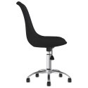 VidaXL Obrotowe krzesło biurowe, czarne, obite tkaniną