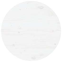 VidaXL Blat stołu, biały, Ø60x2,5 cm, lite drewno sosnowe