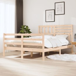 VidaXL Rama łóżka, lite drewno, 160 x 200 cm