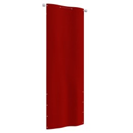 VidaXL Parawan balkonowy, czerwony, 80x240 cm, tkanina Oxford