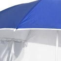 VidaXL Parasol plażowy ze ściankami bocznymi, niebieski, 215 cm