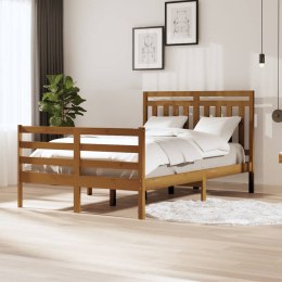 VidaXL Rama łóżka, miodowy brąz, 120x190 cm, lite drewno