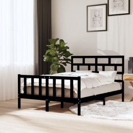 VidaXL Rama łóżka, czarna, lite drewno sosnowe, 120 x 200 cm