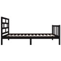 VidaXL Rama łóżka, czarna, lite drewno sosnowe, 90x200 cm