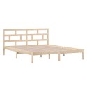 VidaXL Rama łóżka, 120x190 cm, lite drewno