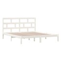 VidaXL Rama łóżka, biała, 180x200 cm, lite drewno