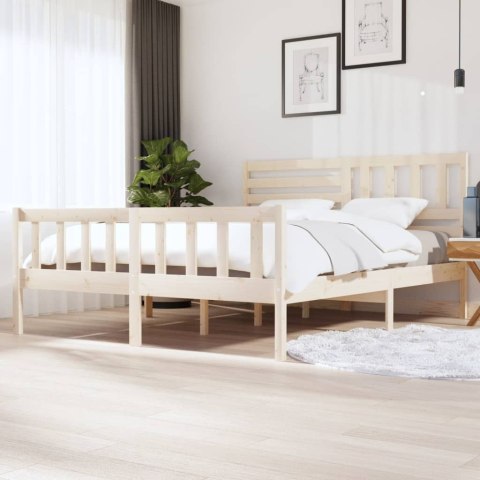VidaXL Rama łóżka, 180x200 cm, lite drewno