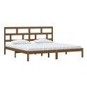 VidaXL Rama łóżka, miodowy brąz, lite drewno sosnowe, 200 x 200 cm