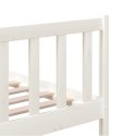 VidaXL Rama łóżka, biała, 150x200 cm, lite drewno