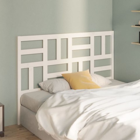VidaXL Wezgłowie łóżka, białe, 126x4x104 cm, lite drewno sosnowe