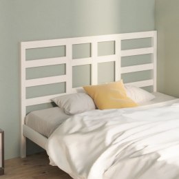 VidaXL Wezgłowie łóżka, białe, 126x4x104 cm, lite drewno sosnowe