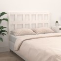 VidaXL Wezgłowie łóżka, białe, 145,5x4x100 cm, lite drewno sosnowe