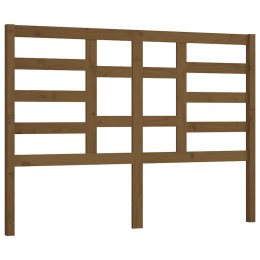 VidaXL Wezgłowie łóżka, brązowe, 126x4x104 cm, lite drewno sosnowe