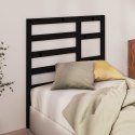 VidaXL Wezgłowie łóżka, czarne, 106x4x104 cm, lite drewno sosnowe