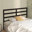 VidaXL Wezgłowie łóżka, czarne, 156x4x100 cm, lite drewno sosnowe