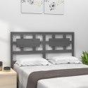 VidaXL Wezgłowie łóżka, szare, 125,5x4x100 cm, lite drewno sosnowe