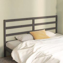 VidaXL Wezgłowie łóżka, szare, 206x4x100 cm, lite drewno sosnowe