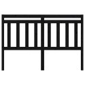 VidaXL Wezgłowie łóżka, czarne, 146x4x100 cm, lite drewno sosnowe