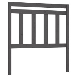 VidaXL Wezgłowie łóżka, szare, 106x4x100 cm, lite drewno sosnowe