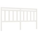 VidaXL Wezgłowie łóżka, białe, 206x4x100 cm, lite drewno sosnowe