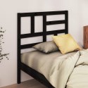 VidaXL Wezgłowie łóżka, czarne, 106x4x104 cm, lite drewno sosnowe