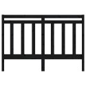 VidaXL Wezgłowie łóżka, czarne, 141x4x100 cm, lite drewno sosnowe