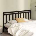 VidaXL Wezgłowie łóżka, czarne, 206x4x100 cm, lite drewno sosnowe