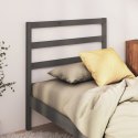 VidaXL Wezgłowie łóżka, szare, 81x4x100 cm, lite drewno sosnowe