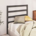 VidaXL Wezgłowie łóżka, szare, 81x4x100 cm, lite drewno sosnowe