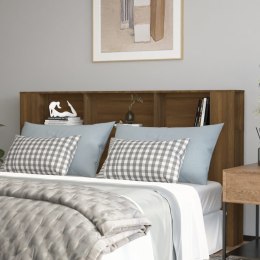 VidaXL Wezgłowie łóżka z półkami, brązowy dąb, 180x18,5x104,5 cm