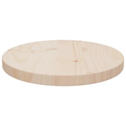 VidaXL Blat stołu, Ø30x2,5 cm, lite drewno sosnowe