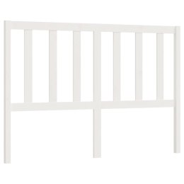 VidaXL Wezgłowie łóżka, białe, 126x4x100 cm, lite drewno sosnowe