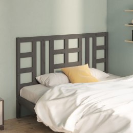 VidaXL Wezgłowie łóżka, szare, 141x4x100 cm, lite drewno sosnowe