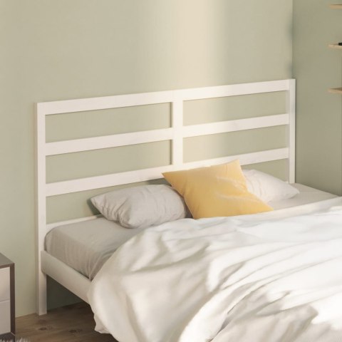 VidaXL Wezgłowie łóżka, białe, 146x4x100 cm, lite drewno sosnowe
