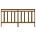 VidaXL Wezgłowie łóżka, brązowe, 186x4x100 cm, lite drewno sosnowe
