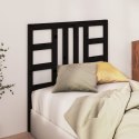 VidaXL Wezgłowie łóżka, czarne, 106x4x100 cm, lite drewno sosnowe