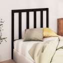 VidaXL Wezgłowie łóżka, czarne, 96x4x100 cm, lite drewno sosnowe