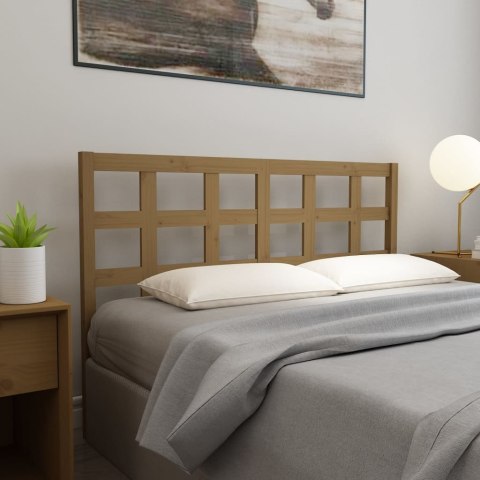 VidaXL Wezgłowie łóżka, miodowy brąz, 165,5x4x100 cm, drewno sosnowe
