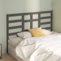 VidaXL Wezgłowie łóżka, szare, 141x4x104 cm, lite drewno sosnowe