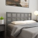 VidaXL Wezgłowie łóżka, szare, 145,5x4x100 cm, lite drewno sosnowe