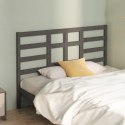 VidaXL Wezgłowie łóżka, szare, 166x4x104 cm, lite drewno sosnowe