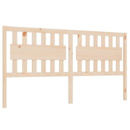 VidaXL Wezgłowie łóżka, 125,5x4x100 cm, lite drewno sosnowe