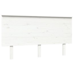 VidaXL Wezgłowie łóżka, białe, 144x6x82,5 cm, lite drewno sosnowe