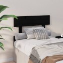 VidaXL Wezgłowie łóżka, czarne, 93,5x3x81 cm, lite drewno sosnowe