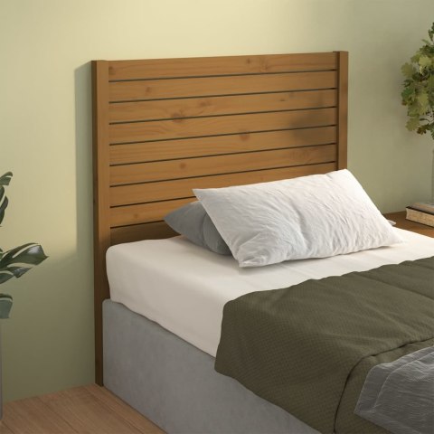 VidaXL Wezgłowie łóżka, miodowy brąz, 96x4x100 cm, lite drewno sosnowe
