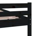 VidaXL Rama łóżka, czarna, lite drewno, 200 x 200 cm